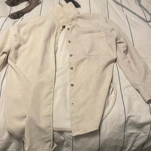 corduroy tan button up